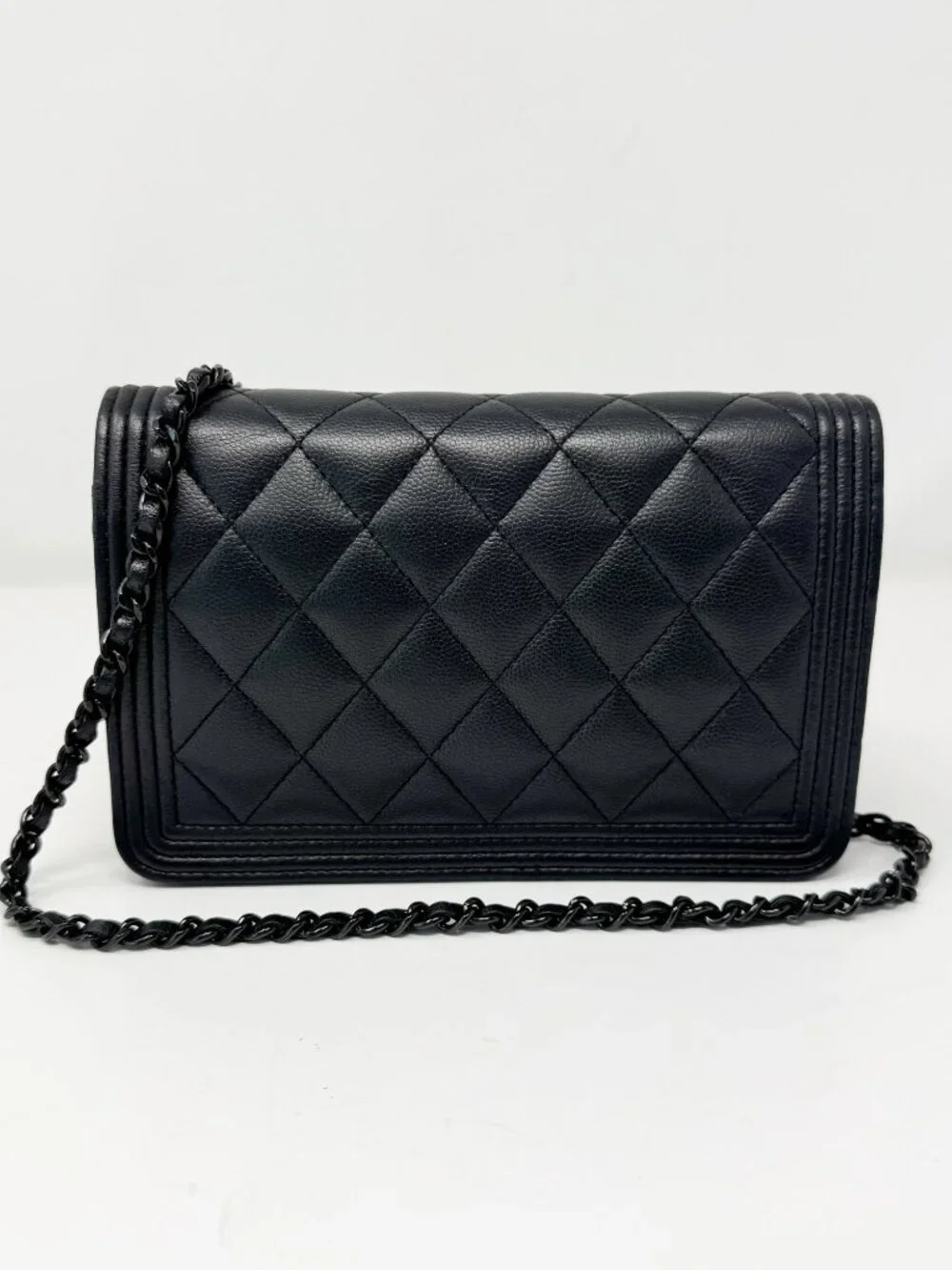 Chanel So Black Boy Wallet On Chain